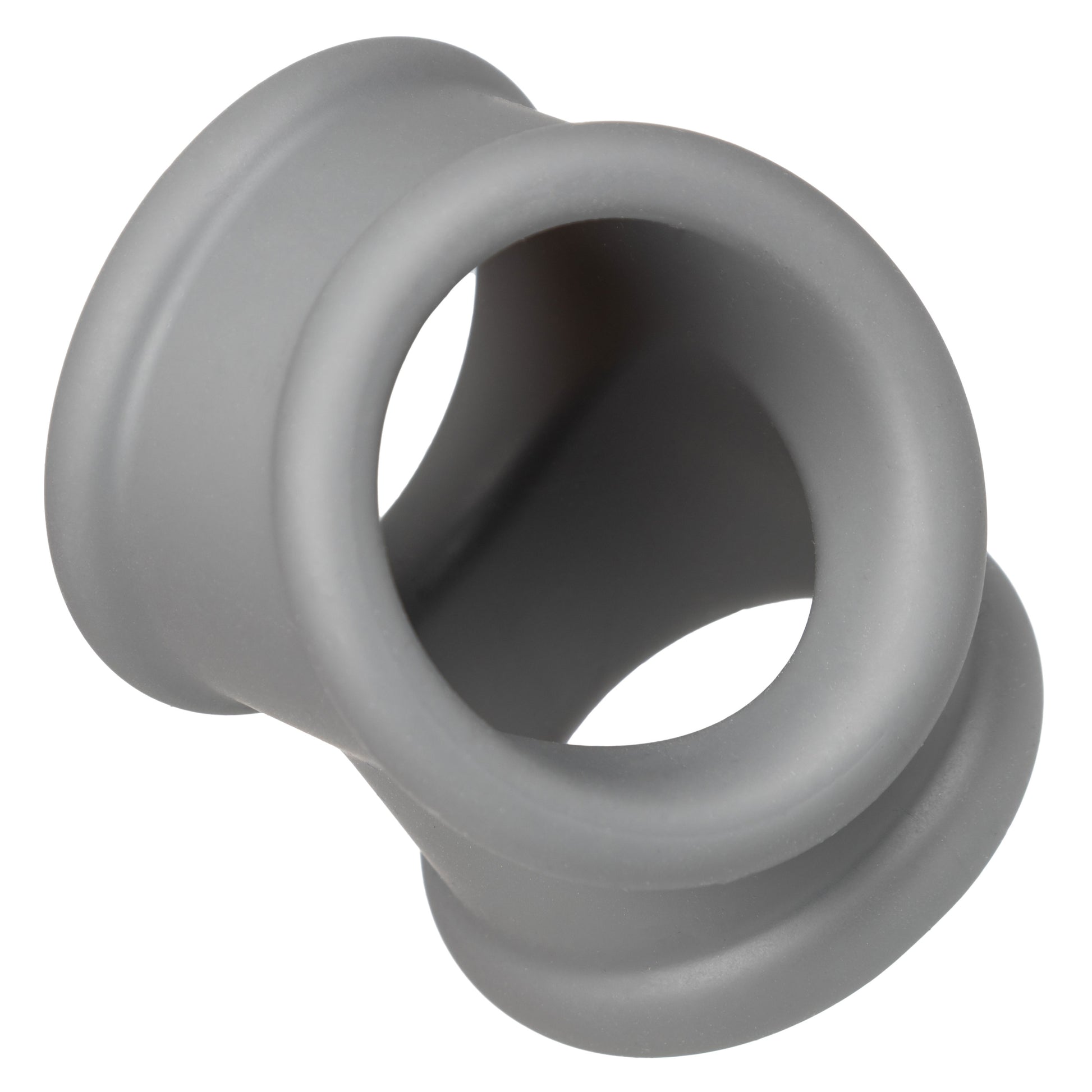 CalExotics Alpha Liquid Silicone Precision Ring - Gray - Ultra-Stretchy Cock Ring with Scrotum Support