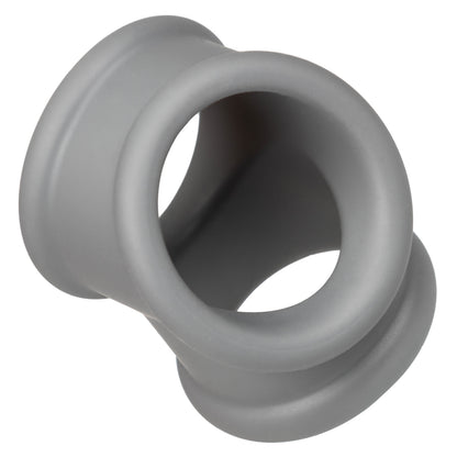 CalExotics Alpha Liquid Silicone Precision Ring - Gray - Ultra-Stretchy Cock Ring with Scrotum Support