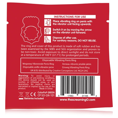 Screaming O Quickie Vibrating Ring – Green