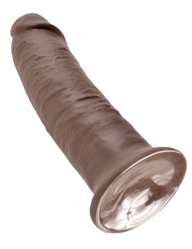 King Cock 10-Inch Dildo – Realistic Brown with Suction Cup and Harness Compatibility