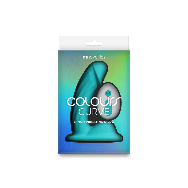 Colours Curve Vibrating Dildo – Teal – 5-Inch G-Spot with Wireless Remote