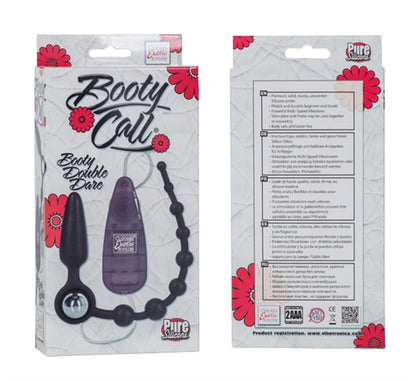 CalExotics Booty Call Booty Double Dare – Black Silicone Probe with Multi-Speed Vibrations