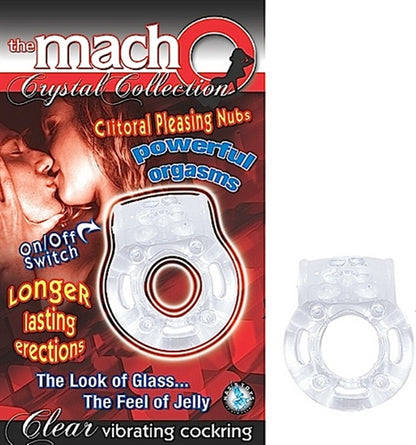 Nasstoys Macho Crystal Collection Vibrating Cock Ring – Clear