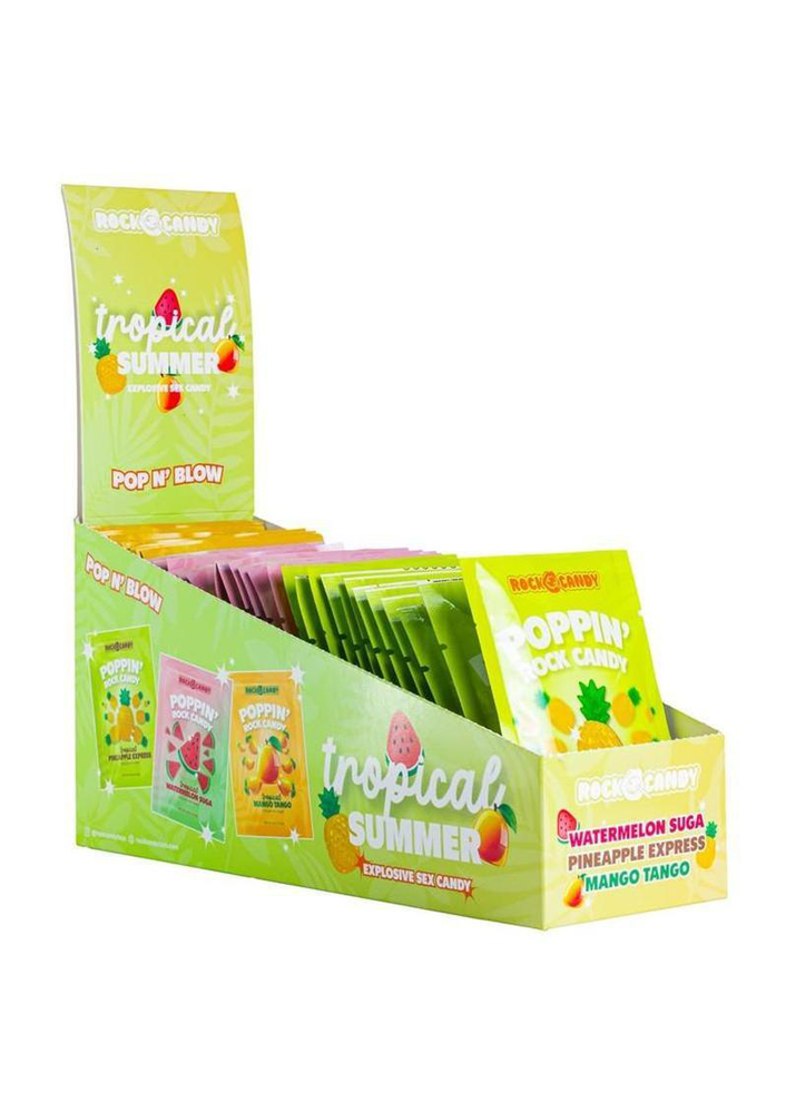 Poppin Rock Candy Mango Tango, Pineapple Express, Watermelon Sugar – 36 Pack Display