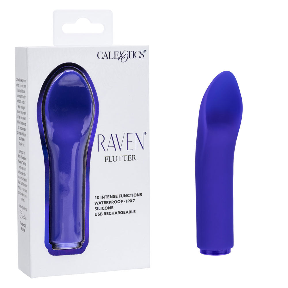 CalExotics Raven Flutter Mini Massager – Purple, Waterproof, Rechargeable