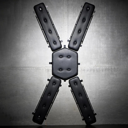 Ms Masters St Andrew's Cross Wall-Mounted Kink Accessory - Black