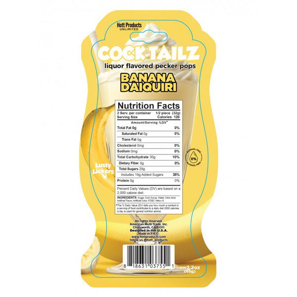 Cocktailz Banana Daiquiri Pecker Pop – Liquor Flavored Party Favor
