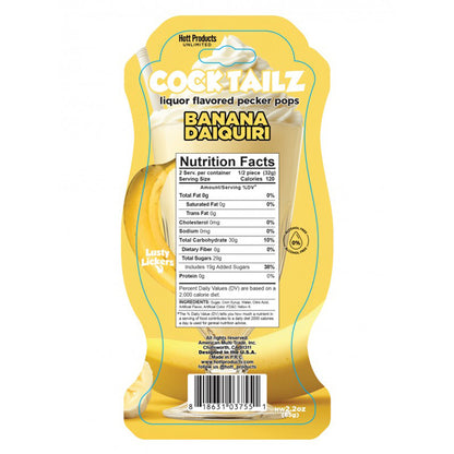 Cocktailz Banana Daiquiri Pecker Pop – Liquor Flavored Party Favor