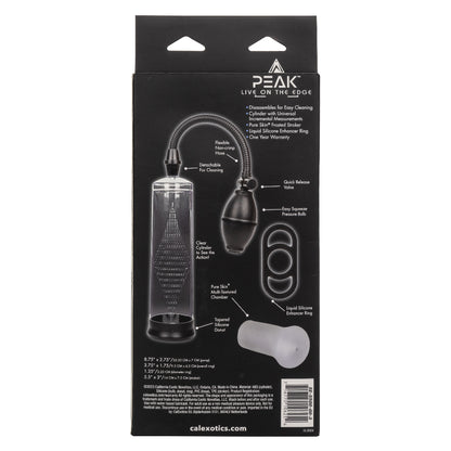 CalExotics Peak Edging Kit - Pump, Stroker, and Enhancer Ring - Black/Clear