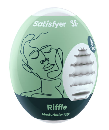 Satisfyer Riffle Masturbator Egg - Light Green - Single Use