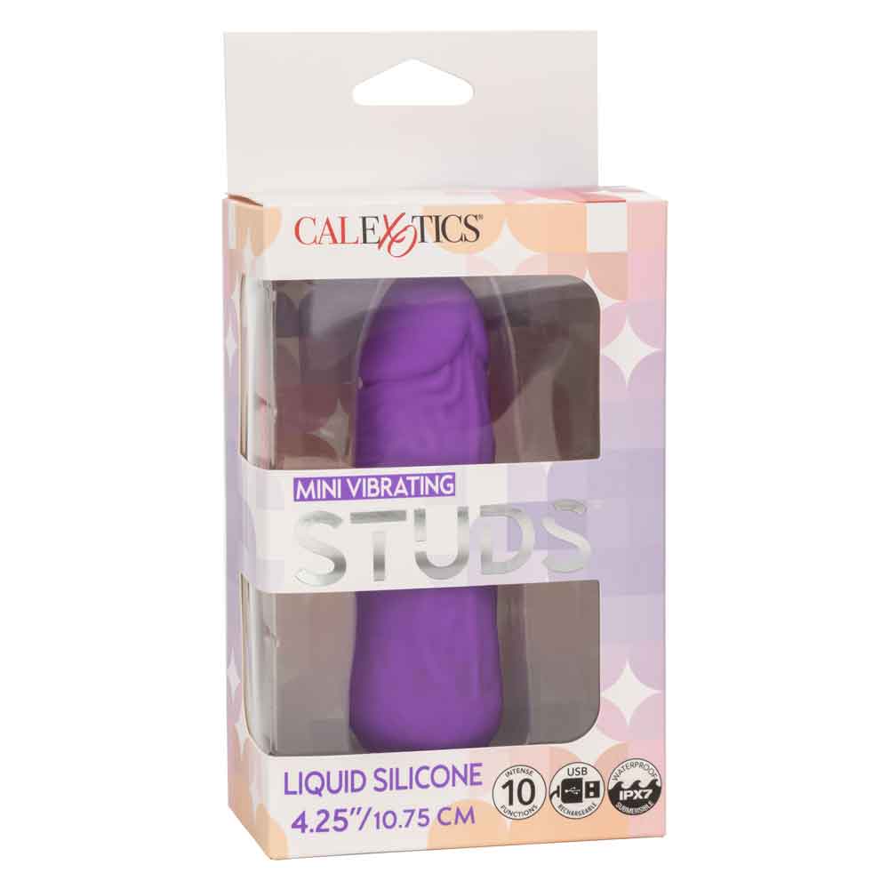 CalExotics Mini Vibrating Studs – Purple – Waterproof Silicone Vibrator