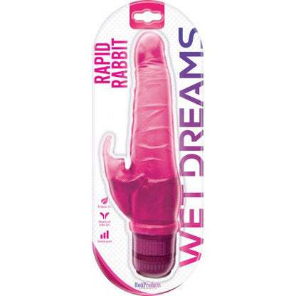 Wet Dreams Rapid Rabbit Vibrator - Magenta - Powerful Vibration and Clitoral Stimulation