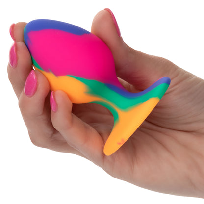 CalExotics Cheeky Medium Tie-Dye Plug with Suction Cup Base - Multi