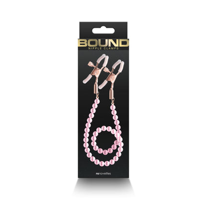 Bound Adjustable Nipple Clamps - Pink