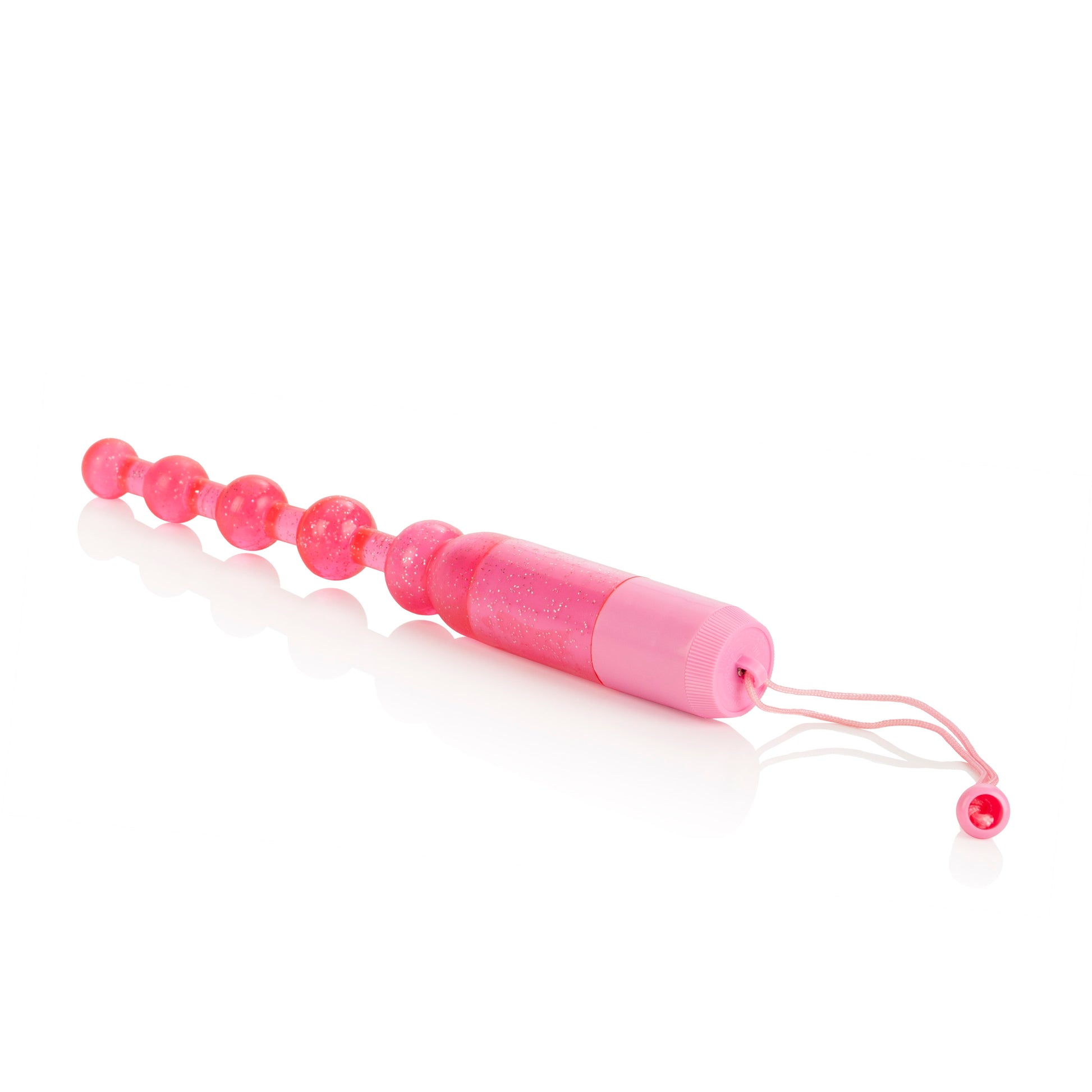 CalExotics Vibrating Pleasure Beads - Pink - Glittered Jelly Probes