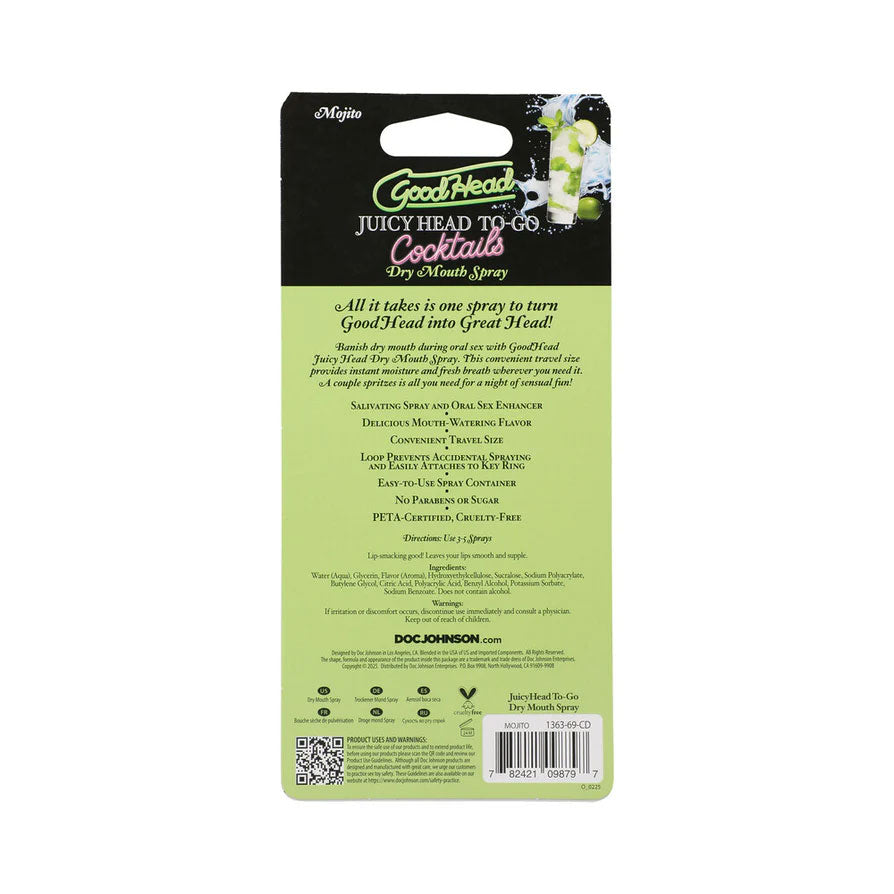 Goodhead Juicy Head Cocktails Dry Mouth Spray - Mojito Flavor
