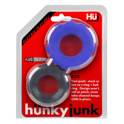 Hunkyjunk Cog 2 C-Ring - Super-Stretchy Design - Cobalt / Tar
