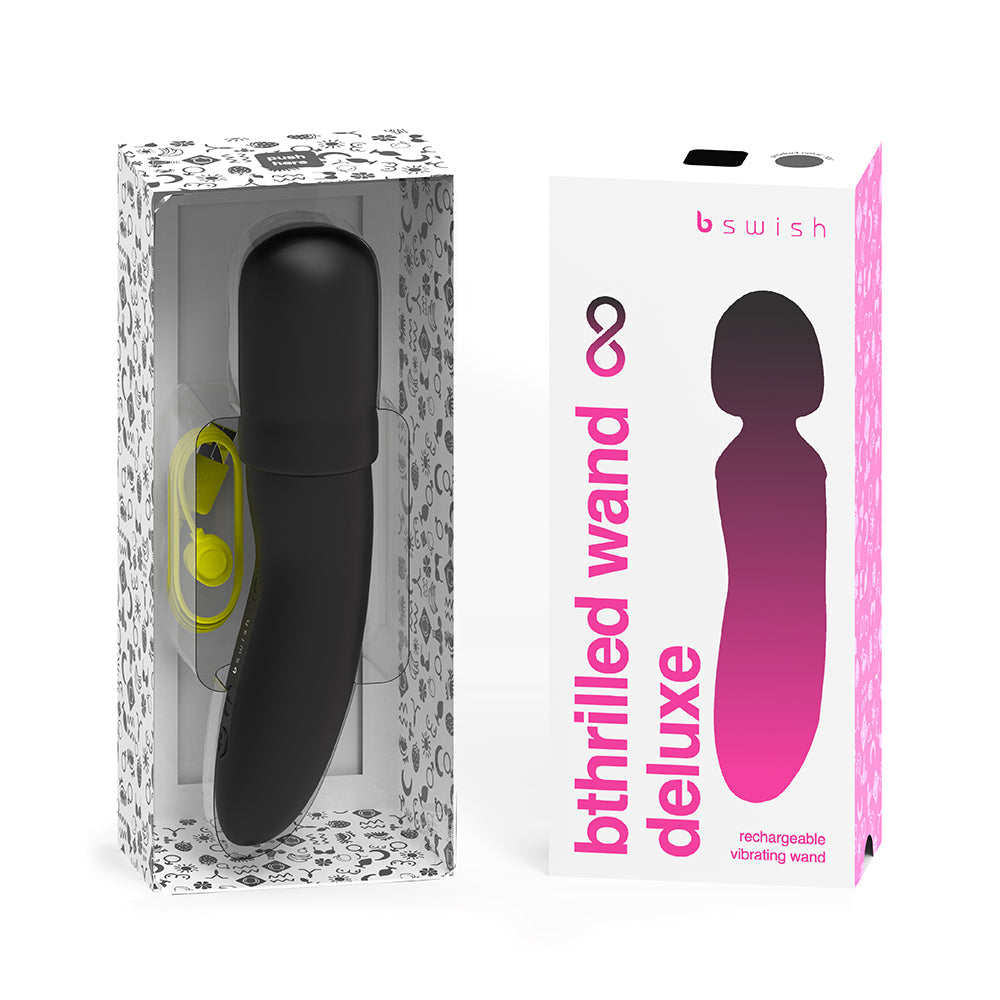 B Swish Bthrilled Premium Mini Wand Massager – Black