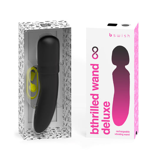 B Swish Bthrilled Premium Mini Wand Massager – Black