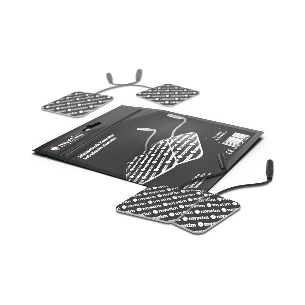 Mystim Replacement Square Electrode Pad 4-Pack – Black