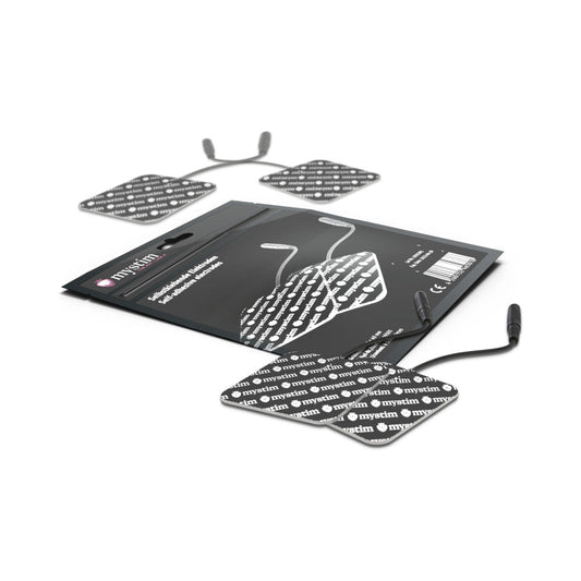 Mystim Replacement Square Electrode Pad 4-Pack – Black