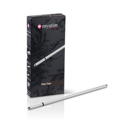 Mystim Thin Finn Urethral Sound – Silver Metal Urethral Toy