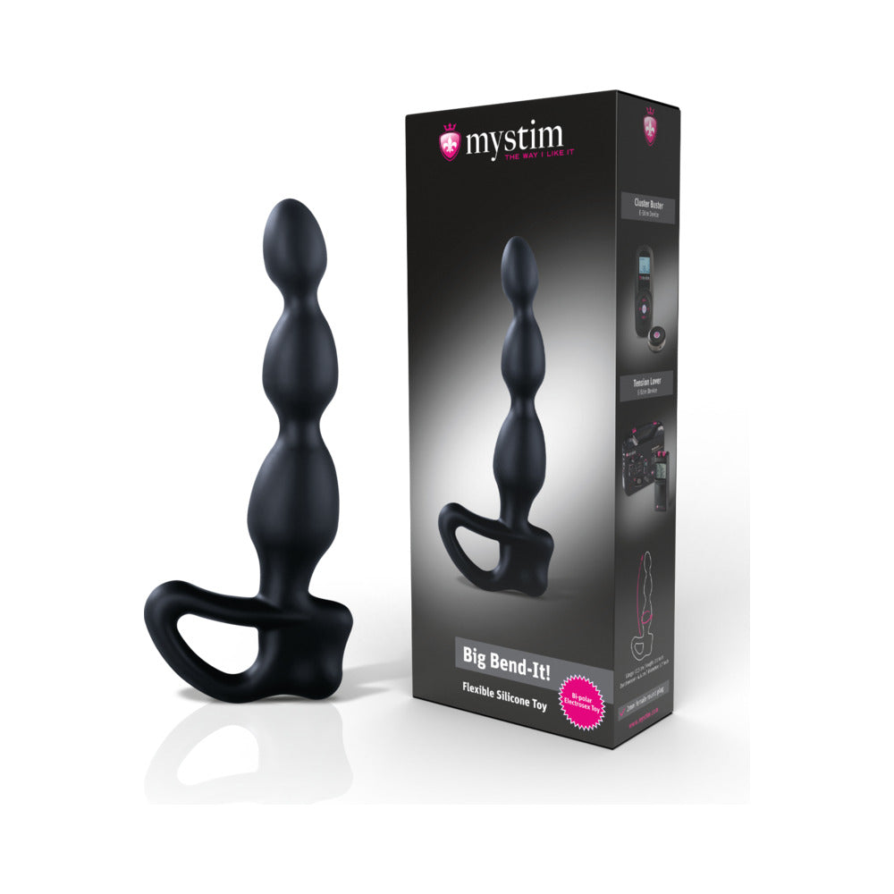 Mystim Big Bend-it E-Stim Flexible Prostate Stimulator – Black