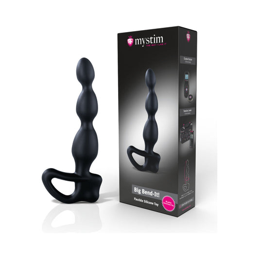 Mystim Big Bend-it E-Stim Flexible Prostate Stimulator – Black