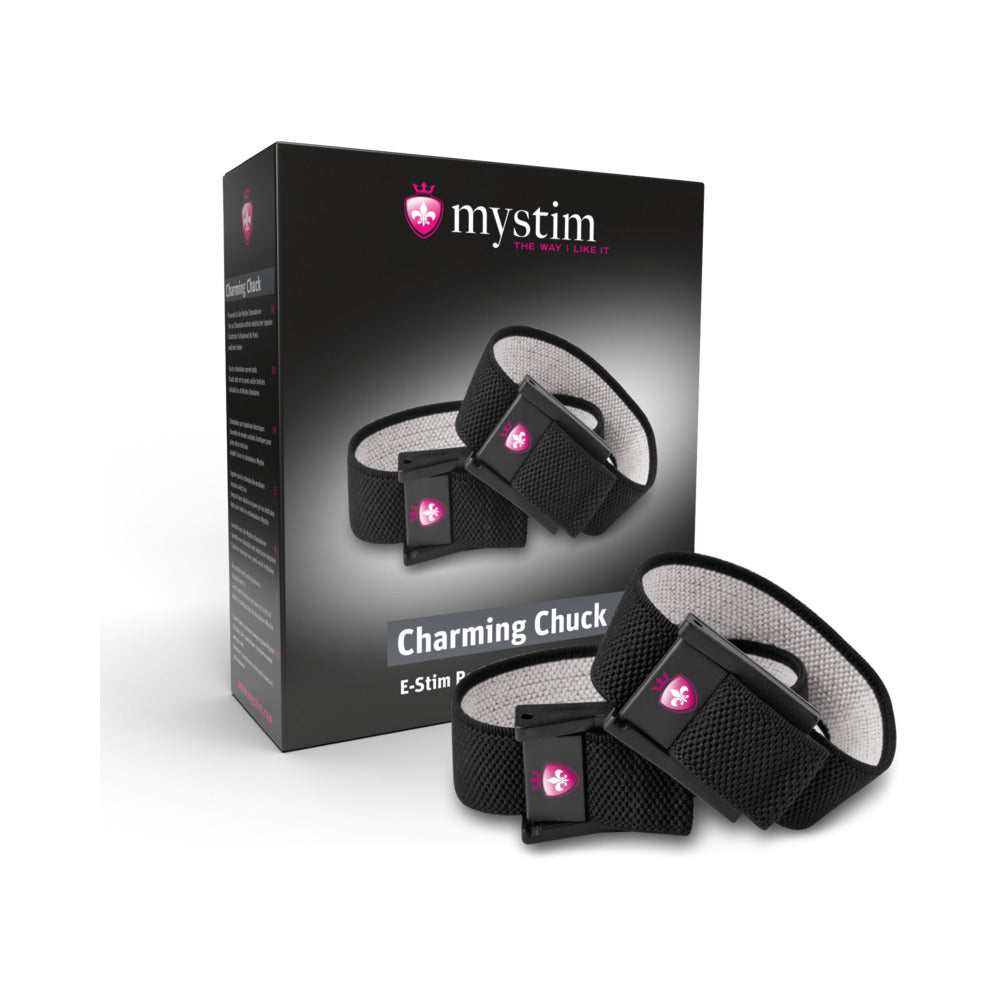 Mystim Charming Chuck 2-Piece Strap Set for Intense Stimulation – Black