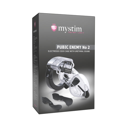 Mystim Pubic Enemy No 2 Electrosex Cock Cage – Clear
