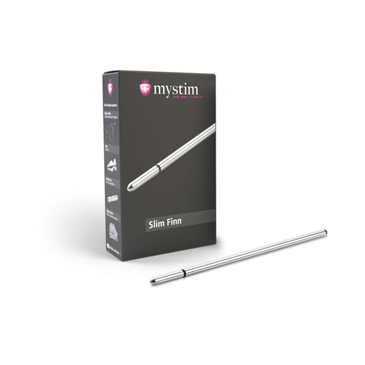 Mystim Slim Finn Urethral Sound - Silver/Steel/Chrome