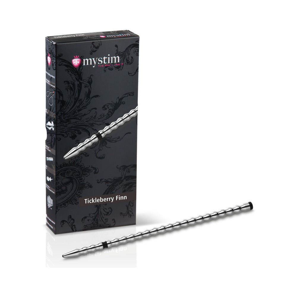 Mystim Tickleberry Finn Urethral Sound – Silver/Steel/Chrome, 8mm Diameter, 7.7in Length