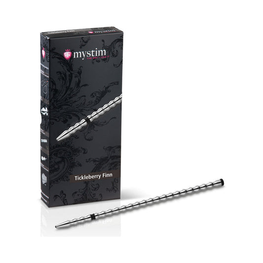 Mystim Tickleberry Finn Urethral Sound – Silver/Steel/Chrome, 8mm Diameter, 7.7in Length