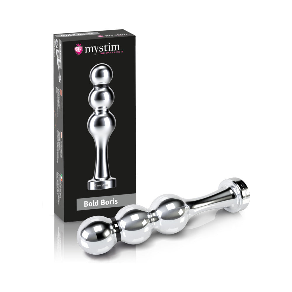 Mystim Bold Boris Dildo Ball Plug – Silver