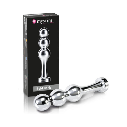 Mystim Bold Boris Dildo Ball Plug – Silver