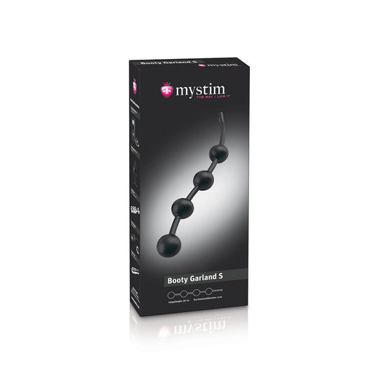 Mystim Booty Garland Small Anal Beads – Black Silicone Anal Chain