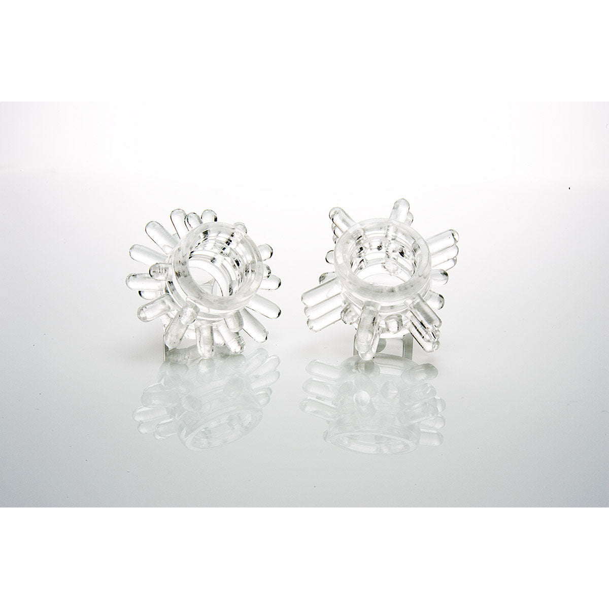 Sex Kitten Mr. Whiskers 2-Piece Stretchy Penis Ring Set - Clear