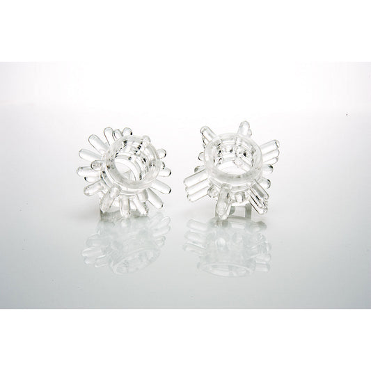 Sex Kitten Mr. Whiskers 2-Piece Stretchy Penis Ring Set - Clear