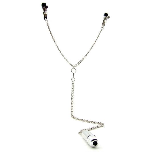 Sex Kitten Y-Style Bullet Clamps – Silver/Steel/Chrome Nipple and Clitoral Clamps