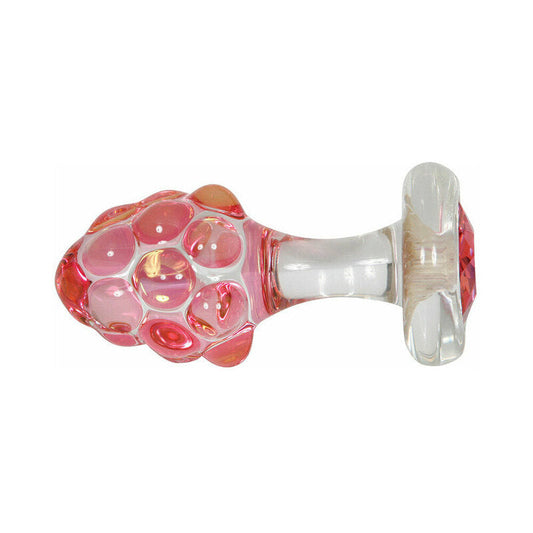 Crystal Delights Pineapple Delight Plug – Pink Glass Plug with Swarovski Crystal