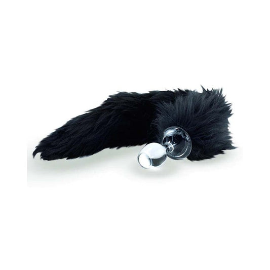 Crystal Delights Minx Faux Fur Tail Plug – Black