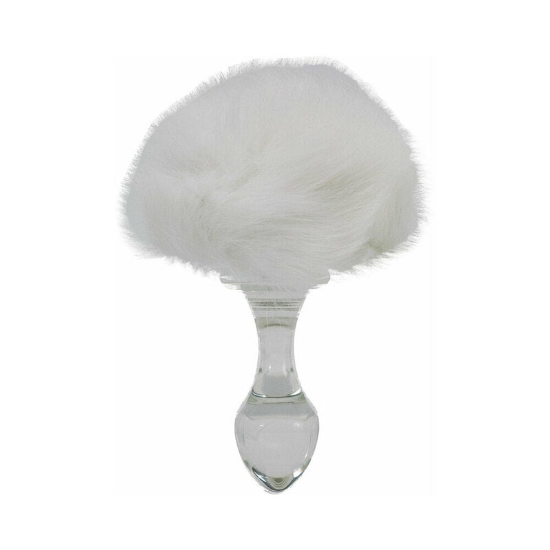 Crystal Delights Magnetic Bunny Tail Plug – White