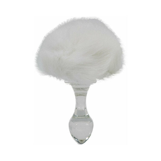 Crystal Delights Magnetic Bunny Tail Plug – White
