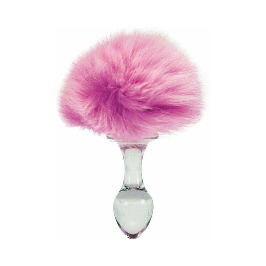 Crystal Delights Magnetic Bunny Tail Plug – Pink