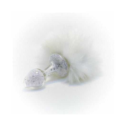 Crystal Delights Magnetic Sparkle Bunny Tail Plug – White