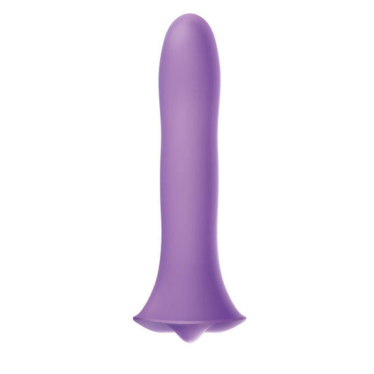 Wet For Her FUSION Large Dildo with Clitoral Stimulator - Purple