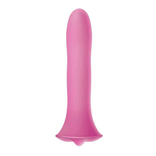 Wet For Her FUSION Large Dildo with Clitoral Stimulator – Light Pink