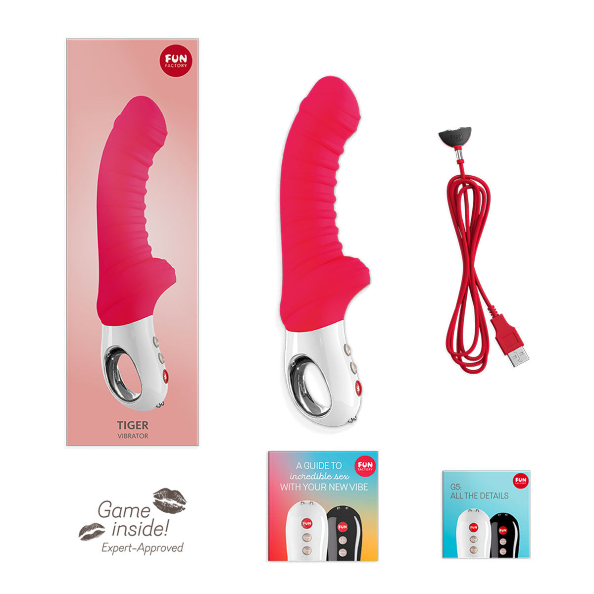 Fun Factory Tiger Vibrator – G-Spot Massage – India Red
