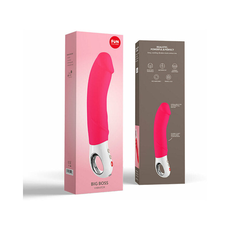 Fun Factory Big Boss Vibrator – Intense Vibration – Hot Pink