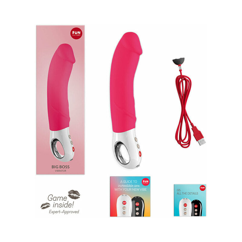 Fun Factory Big Boss Vibrator – Intense Vibration – Hot Pink